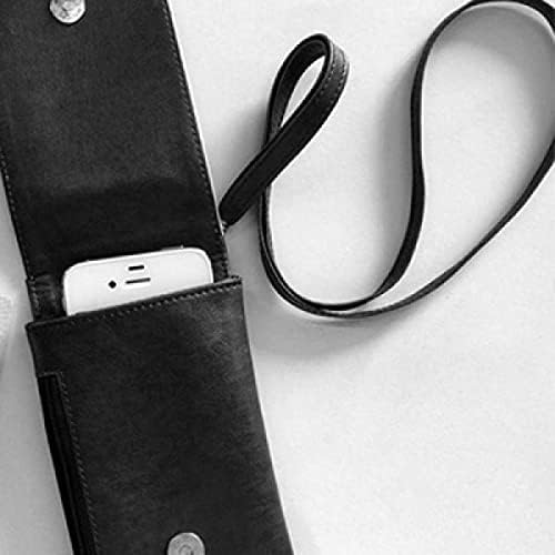 Черни Животни Зайци Контур Натурален Телефон В Чантата Си Чантата Виси Мобилен Чанта Черен Джоба