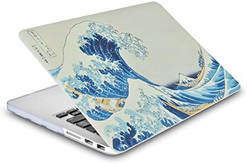 YEMINI е Съвместим с MacBook Air 13-инчов Case (2010-2017) A1369/A1466 Пластмасова твърда обвивка + ръкав + Зарядно Калъф + Капак на клавиатурата + протектор на екрана (японска вълна)