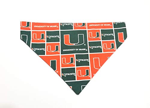 University of Miami - The U Dog Bandana Over the Collar No-Tie Design klondike solitaire