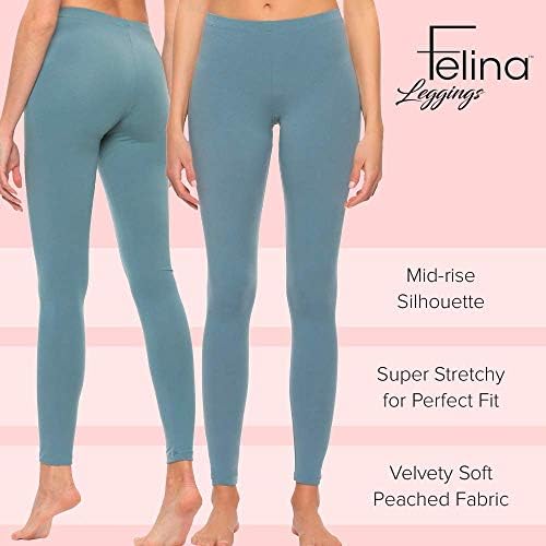Felina Velvety Super Soft Lightweight Leggings - за Жените - Панталони за йога, Тренировочная Облекло