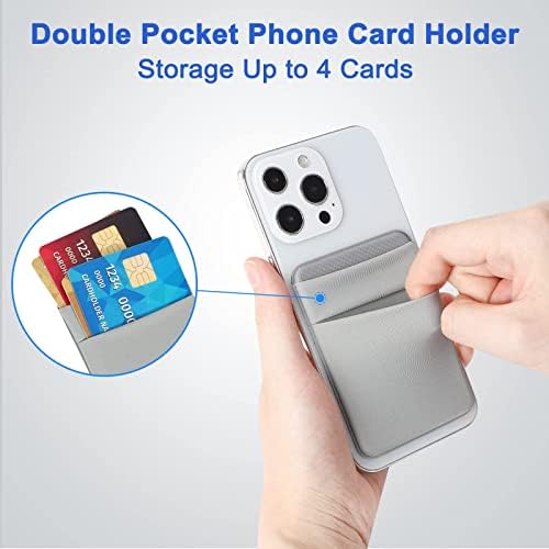 Телефон Чантата е Съвместима с Apple MagSafe, Senose Магнитен притежател на кредитна карта за задната част