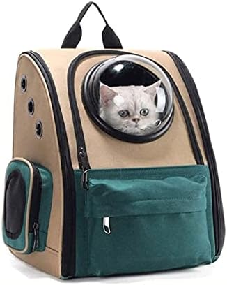 MuslimStreet Пет Cat Backpack,Пет Bag cat Bag cat Backpack Dog Bag Out Box Лаптоп Раница,Прозрачни Прозорци, Дишаща Мрежа,за Кучета, Котки Кученце