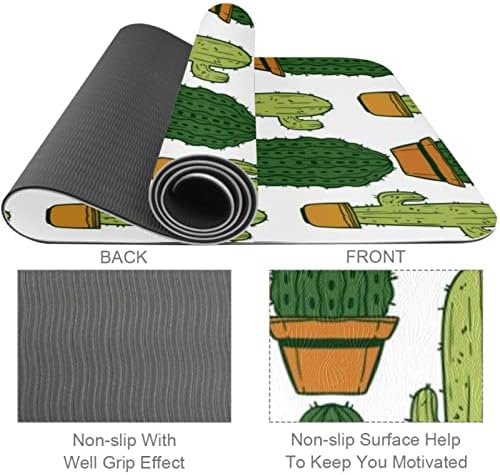 Саксийни Растения Зелен Кактус Модел килимче За Йога Тренировка Мъжки килимче За Йога Нескользящие Дебели