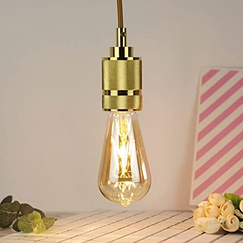 LUOFDCLDDD Led Vintage Edison Light Bulb, St64 Old Любовна Style Screw Filament Lamp, 2700K Warm White Retro Energy Saving Bulb, E27 4W (еквивалент 40W) - 6 Pack,8W,6W