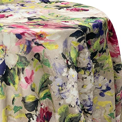 LA Jardin Цветен принт Покривки - Декоративни Покривки за маси за сватби и по други поводи - Машинно пране на Събитието Покривки - Жълто - 90 x 156 Правоъгълник - Опаковка от 6