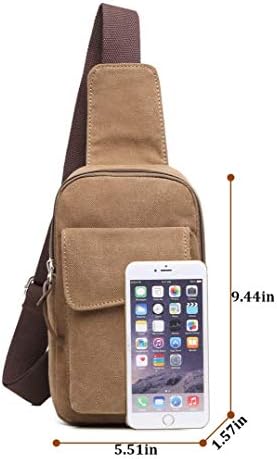 Wxnow Sling Bag Man Purse Small Backpack Shoulder Crossbody Чанта Travel Bag Mini Chest Pack for Men and Women Brown
