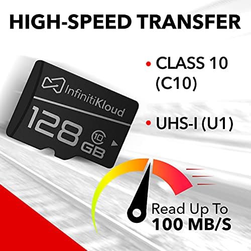 InfinitiKloud Mini Memory Card | 128GB Compact Memory Card | Easy-Switch Storage Card for Multi-Devices