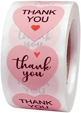 HUYUE Label Stickers Gold Thank You Sticker Scrapbooking 500pcs for Wedding Gift Card Business Packaging (Color : Heart Stickers)
