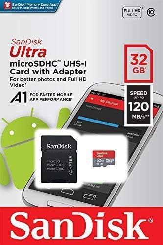 Ultra 32GB microSDHC Работи за Realme 5 Plus Проверени SanFlash и Пясък (A1/C10/U1/8k/120MBs)