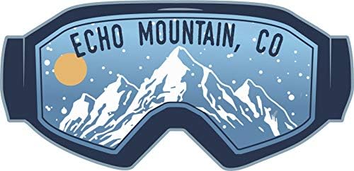 Ехо Планините На Колорадо Ски Приключения Спомен 2-Инчов Винил Стикер Стикер Выпученные Окото Дизайн