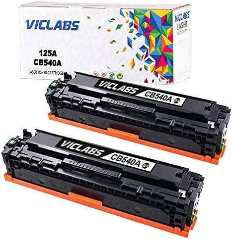 VicLabs Съвместим CP1215 Тонер касета,Замяна за HP 125A CB540A Черен Тонер-касети Подходяща за HP CP1215
