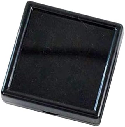 F Fityle Губим Diamond Storage Box Luxury Gemstones Jewelry Diaplay Organizer Case - Черно 3x3cm