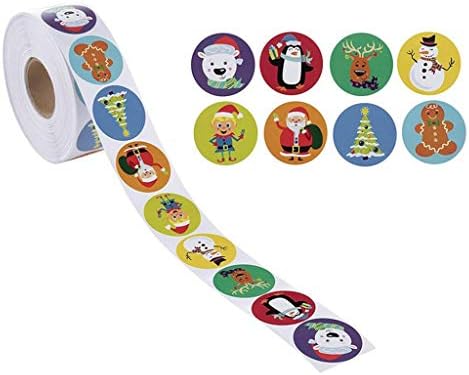 Flameer 500Pcs направи си САМ Коледа Занаятите Label Self-Adhesive Sticker Gift Tags - 8 Стилове