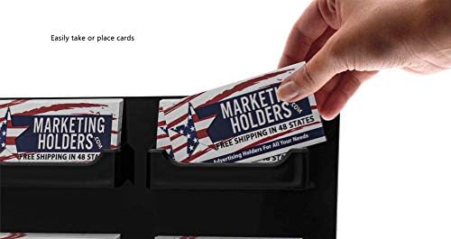 Маркетинг Притежателите на Черен 6 Покет Карти Организатор Акрил, Странично монтиран на стената на Притежателя