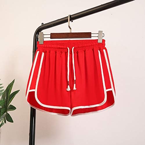 GOODTRADE8 Панталони за Жени Плюс Размер Удобен Шнур за Ежедневни Еластична Талия Свободни Шорти Панталони