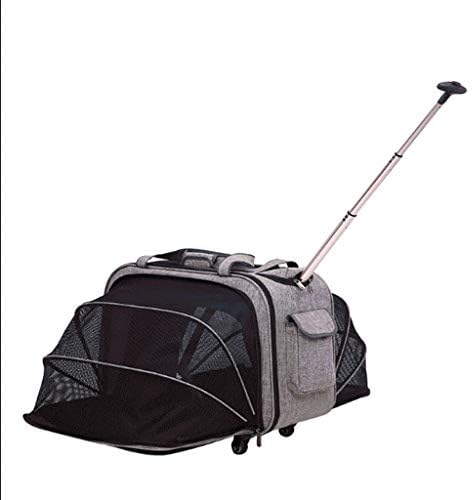 DIAOD Пет Car,Pet Carrier Ролинг Backpack Puppy Колела Багажная чанта за кучета Small Animal Bag Size:，663238cm