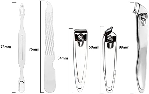 FENXIXI набор от 10в1 маникюр, педикюр инструмент за нокти от неръждаема стомана за подстригване за кожичките клещи Ножици за Пречистване на грижи комплект калъф (цвят :