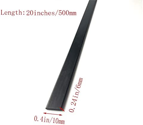 XMRISE Carbon Fiber Stripes Flat Bars Пръчици Sheets Belts Part Аксесоар 6mmx500mm,Width 10mm
