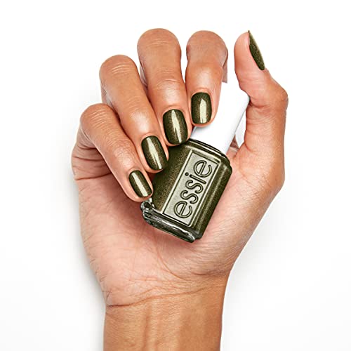 essie Nail Polish Limited Edition Fall 2021 Collection, Топъл Зелен Оникс, високо напрежение Винил, 0,46