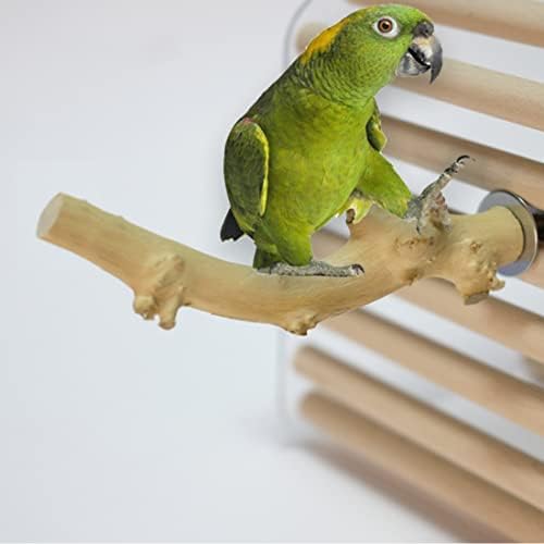 Hamiledyi Bird Perch Wood Stand Parrot Stand Branch Natural Wood Stick Paw Grinding Cage Accessories for