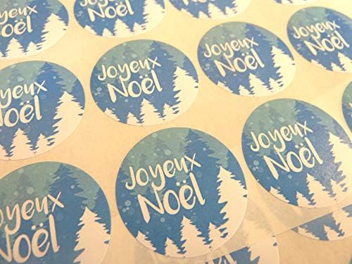 Опаковка от 30 Joyeuses Fêtes Joyeux Noël Френски Поздравителни Коледни Стикери, Цветни Самозалепващи Етикети за пощенски Картички, Пликове, Занаяти, Накити