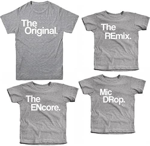 Съвпадение на семейни екипи Комплект от 5 Чифта ризи Оригинала Ремикс на Бис