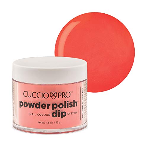 Cuccio Colour Powder Лак за нокти Лак за маникюр и педикюр - Высокопигментированный на фин прах смилане - траен завършек с безупречно наситен цвят - Корал с персиковым оттенъ?