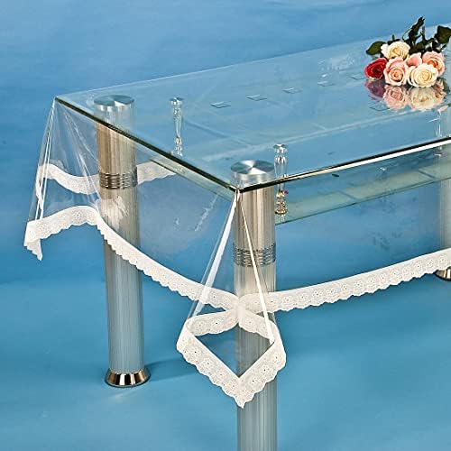 Прозрачна Пластмасова Покривка Протектор Водоустойчив Винил, Прозрачен капак на масата (60Х60 см)