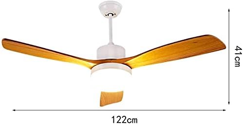 Полилеи FOVKP,Тавана Лампа Nordic Simple Wood Inverter Фен Lighting for Living Room/Bedroom/Study/Lobby,Цвят