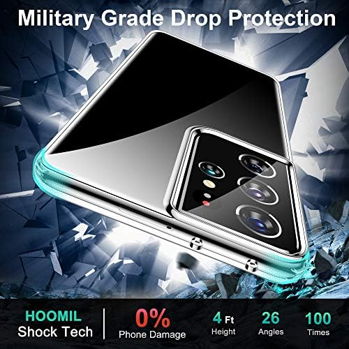 Samsung Galaxy S21 Ultra Clear Case, HOOMIL [Anti-Yellow] [Military Клас Drop Protection] Мек Силиконов