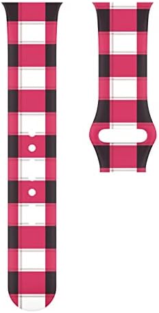 HYHMXB Chic Сладко Коледно Pattern Watch Bands е Съвместим с Apple Watch 38 мм 40 мм 41 мм S/M, Мек Силикон Гривна Каишка за Момичета Жените iWatch SE & Series 7/6/5/4/3/2/1 (3 цвят на Окото)