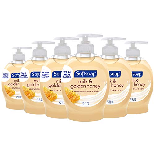 Softsoap Овлажняващ течен сапун за ръце, мляко и мед - 7,5 течни унции (6 опаковки)