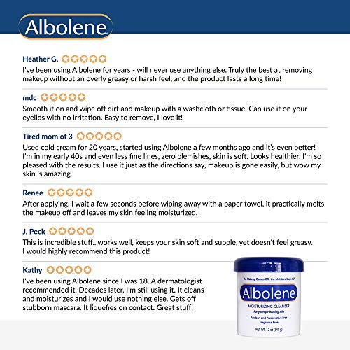 Albolene Moisturizing Cleanser 3-in-1 Средство за грижа за кожата: Средство за отстраняване на грим, не е необходим сапун или вода, 12 течни унции