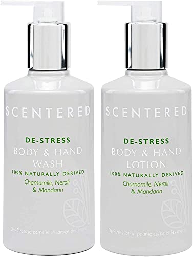 Scentered DE-STRESS Aromatherapy Hand/Body Wash & Лосион Gift Set Duo & Scentered SLEEP WELL Aromatherapy Balm Стик Пакет