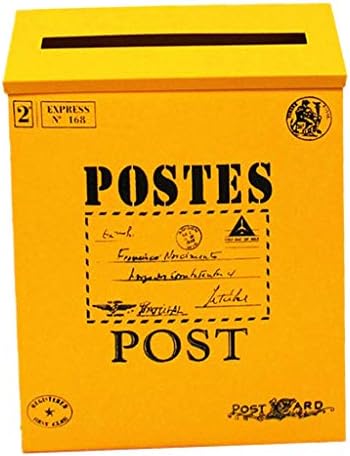 Ретро Ретро Европейски Стил Външно Монтиране На Стена Пощенска Кутия На Пощенска Кутия На Пощенска Кутия На Външните Пощенски Кутии - Жълт
