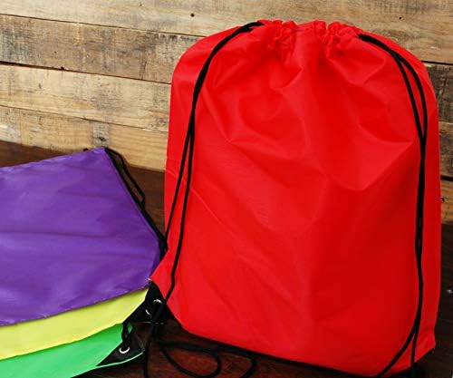 Threadart Drawstring Backpacks - Pack of 10 | Sports Чинч String Sack | Училище, Фитнес зала, Съхранение и Пътуване | много 15 x 18.5