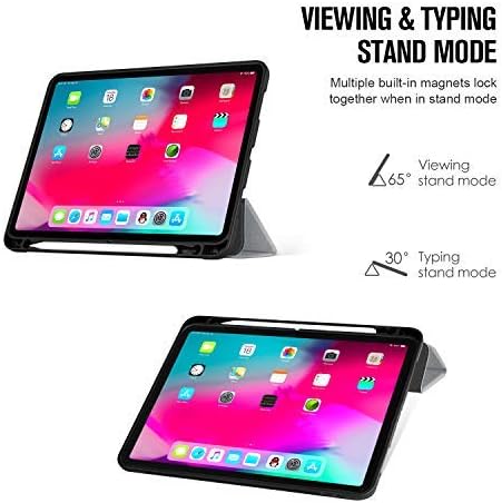 Ayotu Case for iPad Pro 12.9 inch 2018 Release(Old Model)-[Поддръжка за зареждане на устройства на Apple Молив] Тънък трикратен калъф-поставка с автоматично събуждане/сън Калъф за iPad Pro 12.9 2018 Inch